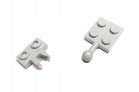 104b4. Lego zaczep kulowy 1x2 2x2 Płytka z zaczepem 3729 14704 szary jasny 1 dfa6ec328ac9eec7129b0bece32db396