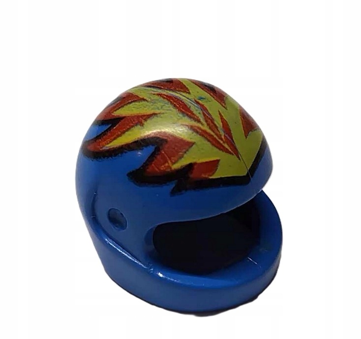 153G21. Lego kask motocyklowy 2446 niebieski nadruk 1 szt 1 5a2f74c120ffbbb57193df7765751663