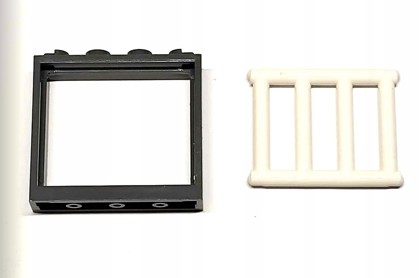 097k5. Lego Krata okno 1x4x3 z kratą 60594 + 62113 rama szara krata biała 1 6ae1a3c6267cea727fd44ba21b04c271
