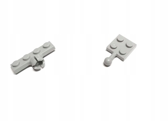104b2. Lego zaczep kulowy 1x4 2x2 Płytka z zaczepem 3184 i 3730 szary jasny 1 26aeb4311cd4238bc72feb968b995d42