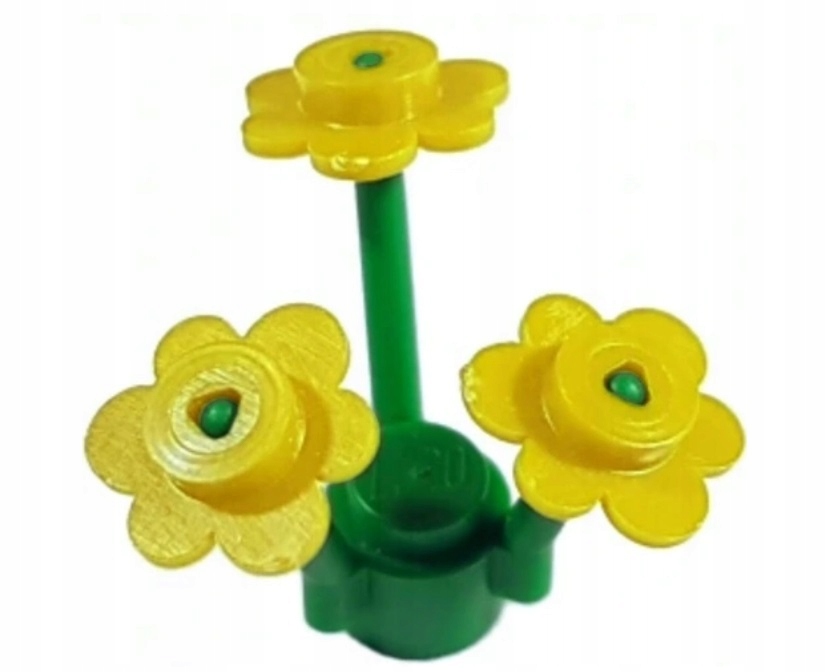 627C2. Lego kwiat roślina 3741 zielona + 3× Lego 3742 kwiatek 1x1 - komplet 1 e9d3d32e0093ab9946ba0aa242f7f09e