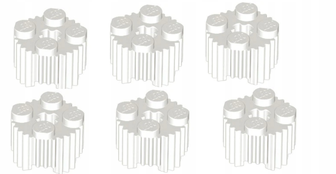 086e. Lego grill 2x2 4650645 92947 -6szt białe 1 ab575907330724525065df08ced5356c