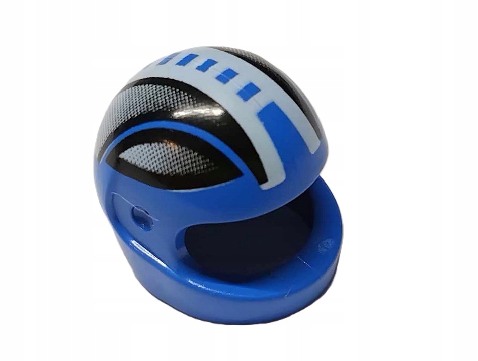 153G27. Lego kask motocyklowy 2446 niebieski nadruk 1 szt 1 e9a51e9034f28ad38ff3062a18079182