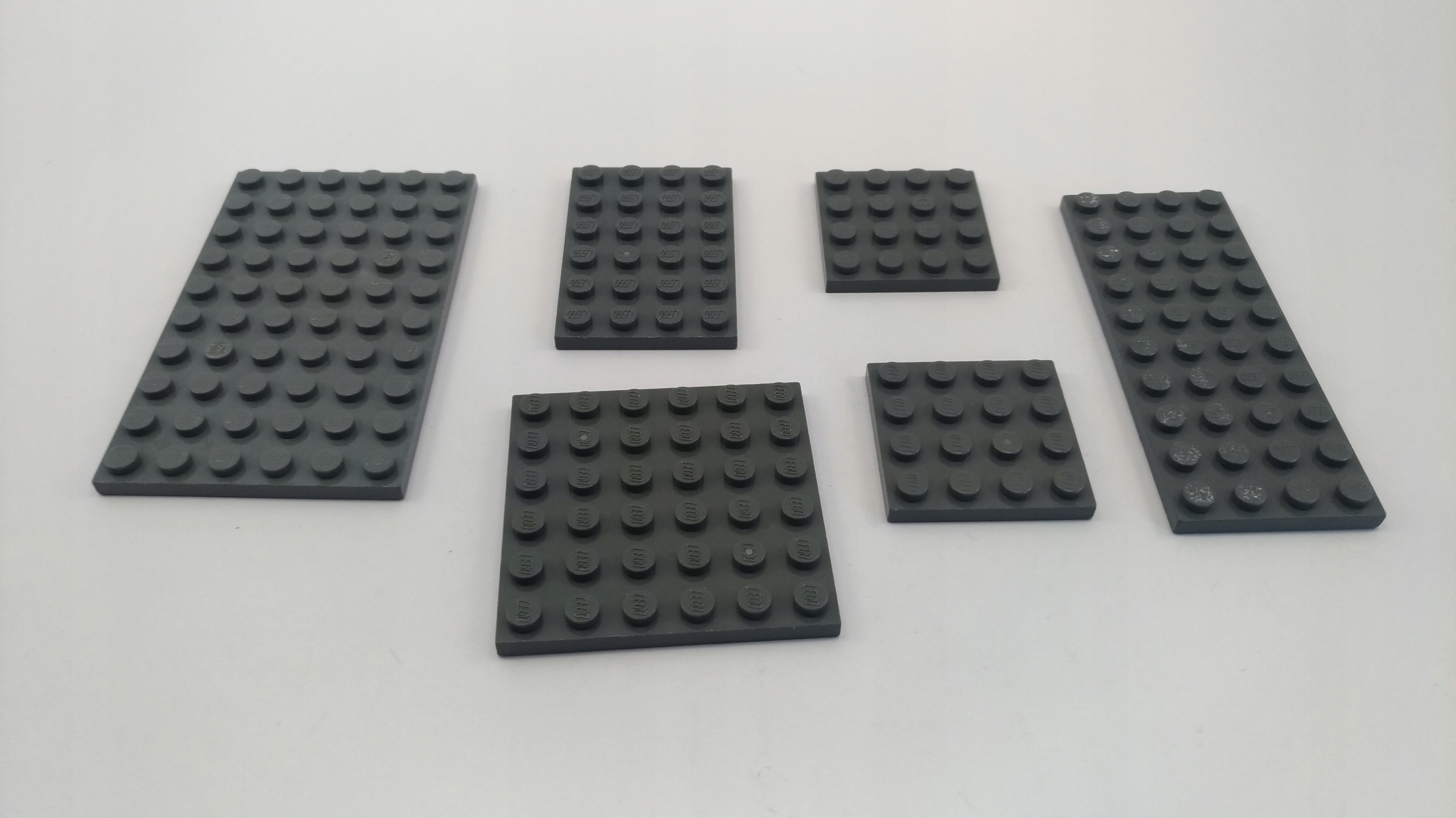 142b. LEGO płyta płyty szare ciemne new mix 6 szt 3 10fc80134877bb69ca71a9c6e590e81c