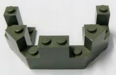 279d6. Lego castle mur baszta wierzy 6066 - 1 szt szary old ciemny 1 5792ecc08009c622835b92f522d3a424