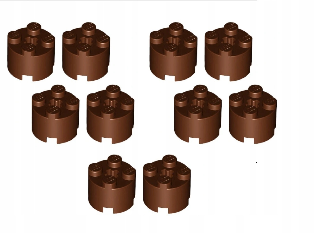 087l. Lego 2x2 Round 6143 -10 szt brązowe 1 28a3facd8ba58109d5c194faf86ad9ab