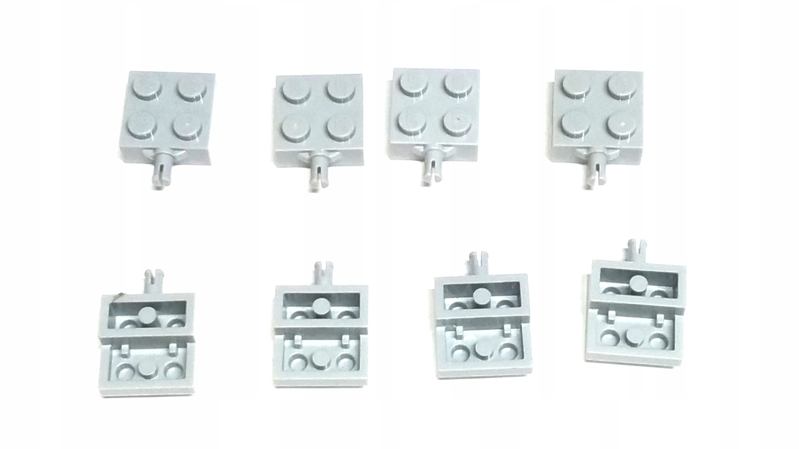 150b. Lego 4488 Płytka 2x2 z osią szare- 8 SZT 1 756dfcc040e52ae6113129a56236c96f