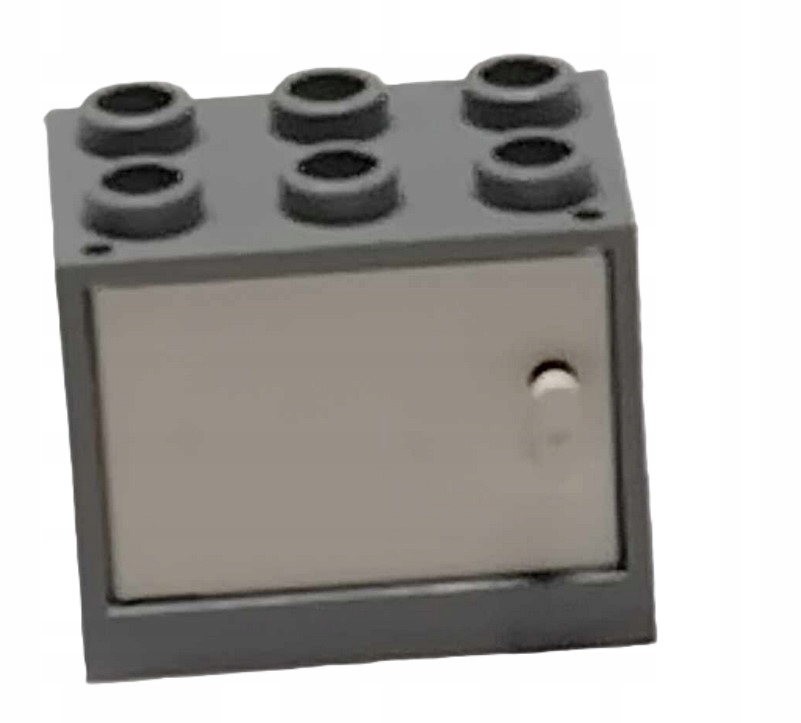 133F8. LEGO skrzynia kontener szafa szafka z drzwiczkami 4532 4533 szary 1 e5389bcfd7737e476f43e75c7864e54a