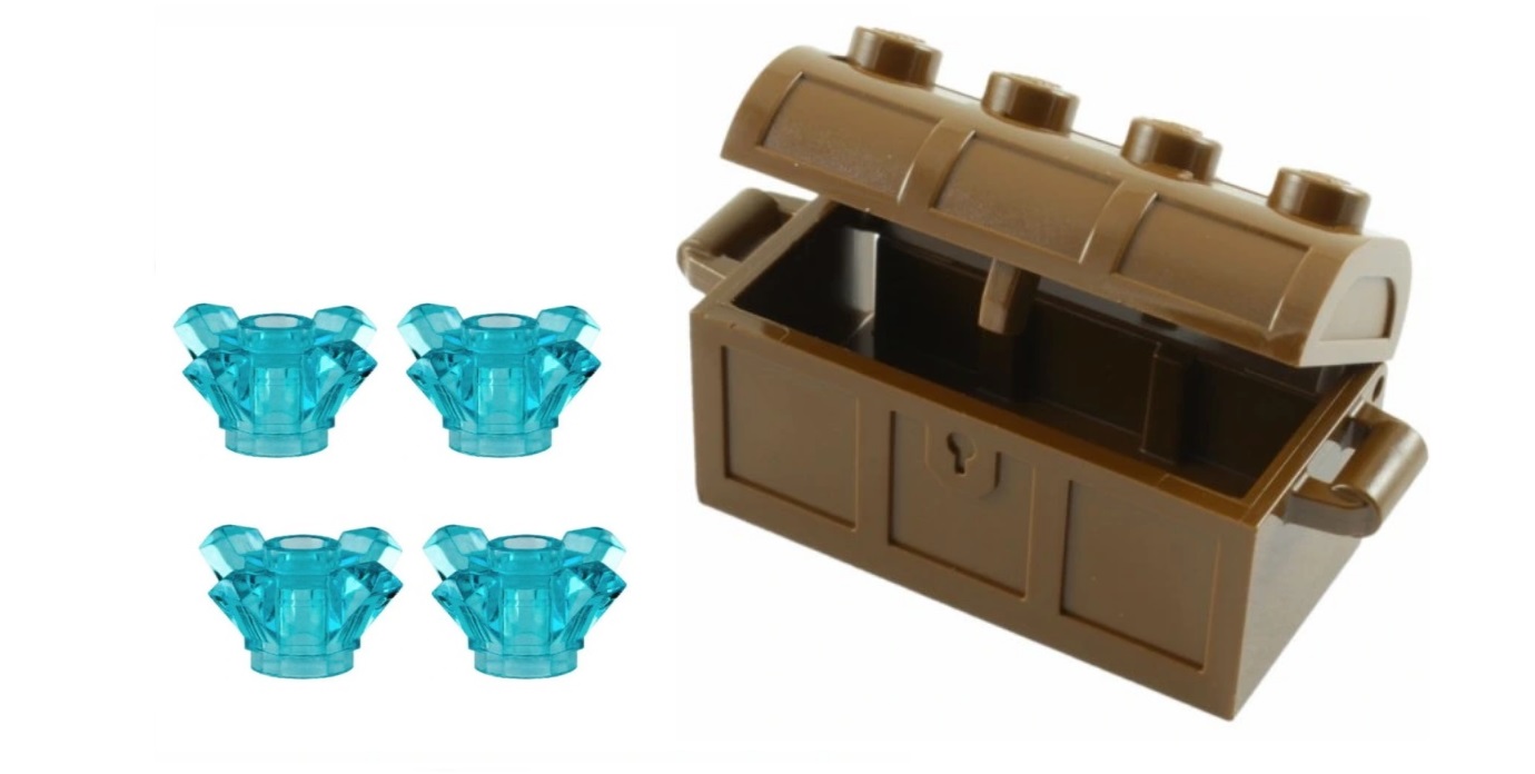 0100e3. Lego Pirat skrzynia diamenty kryształ Castle 4738 brązowy old 1 d0ed16aa2c3c6919435744cc2858b4a1