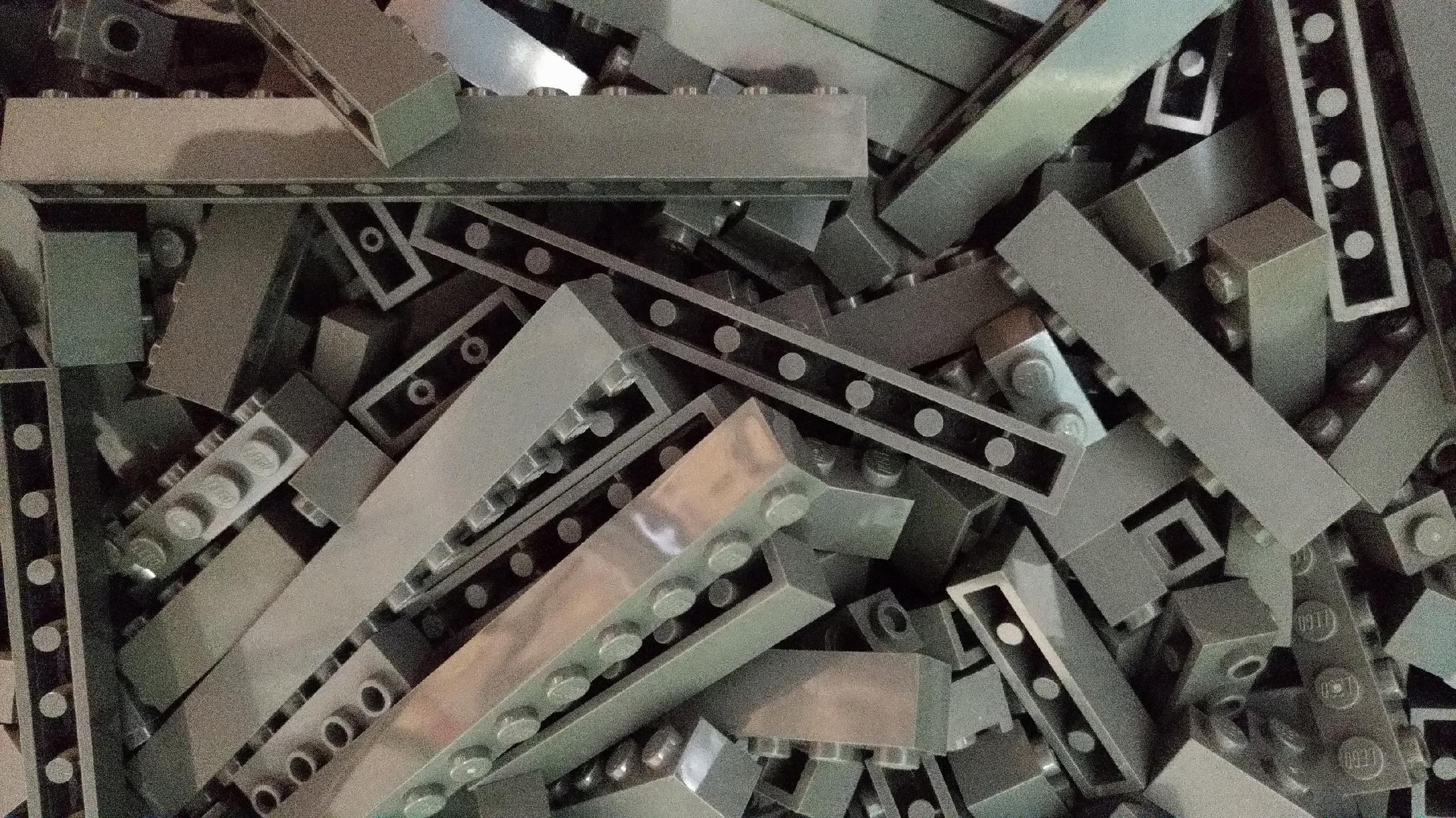 045 Lego szare brick 0x1.. dark gray new 0,1kg mix 1 92c598d95e2ef5b99b99532165641a26