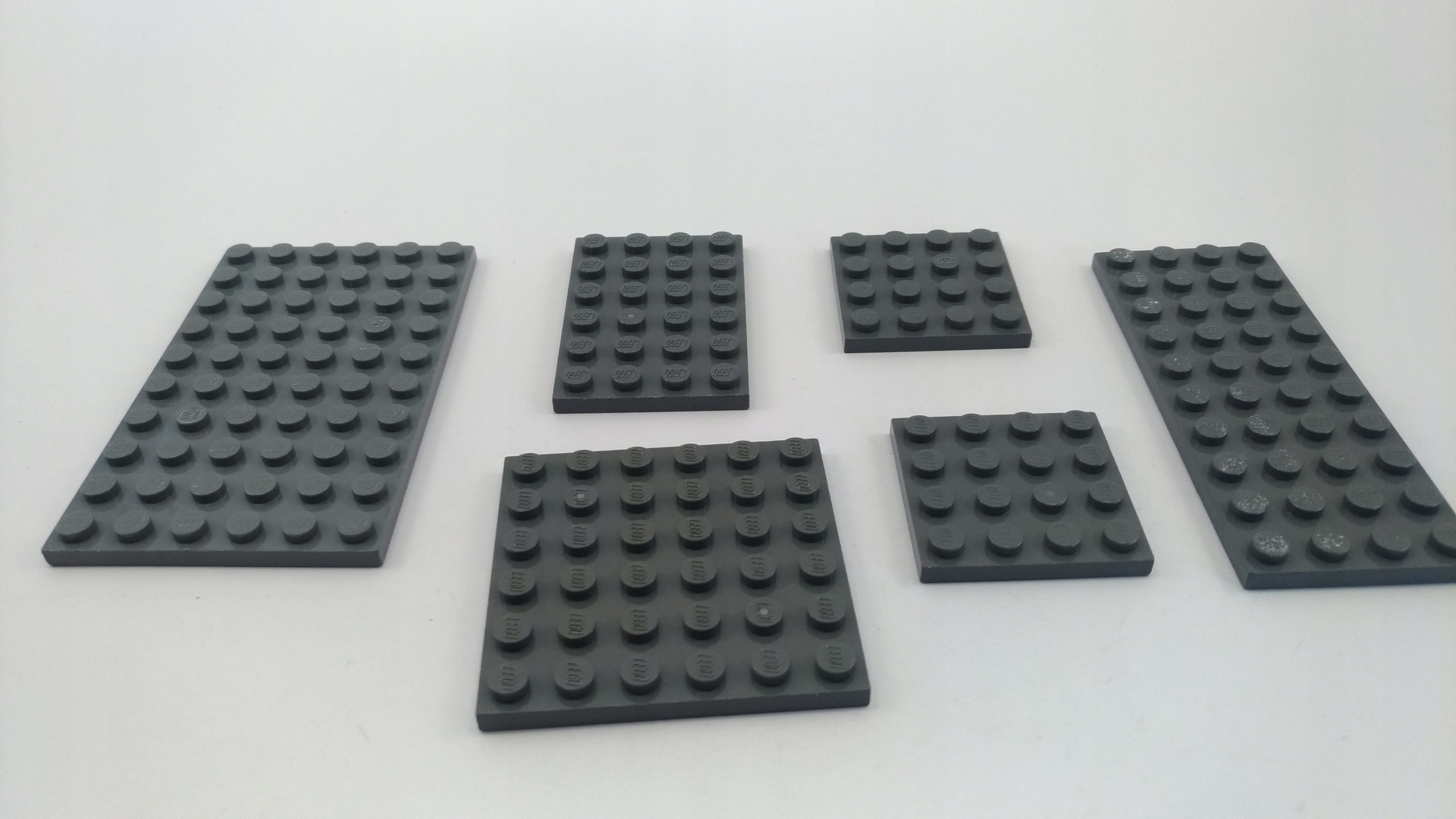 142b. LEGO płyta płyty szare ciemne new mix 6 szt 2 43312fb08972a7cfd5f40c6826008108