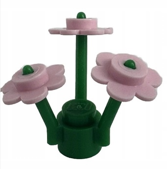 627C6. Lego kwiat roślina 3741 zielona + 3× Lego 3742 kwiatek 1x1 - komplet 1 ad2e2dcdc1adc8d4591fdec9825ca628