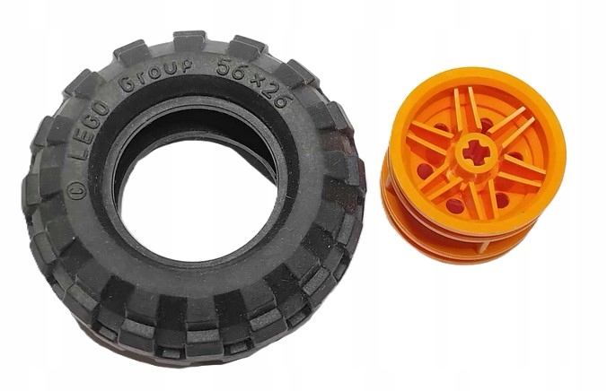 I5A Lego Technic Koło (opona + felga) 56x26 56145 pomarańczowa 1 komplet 1 c8a415da7e7586358d9fe75b7980b310