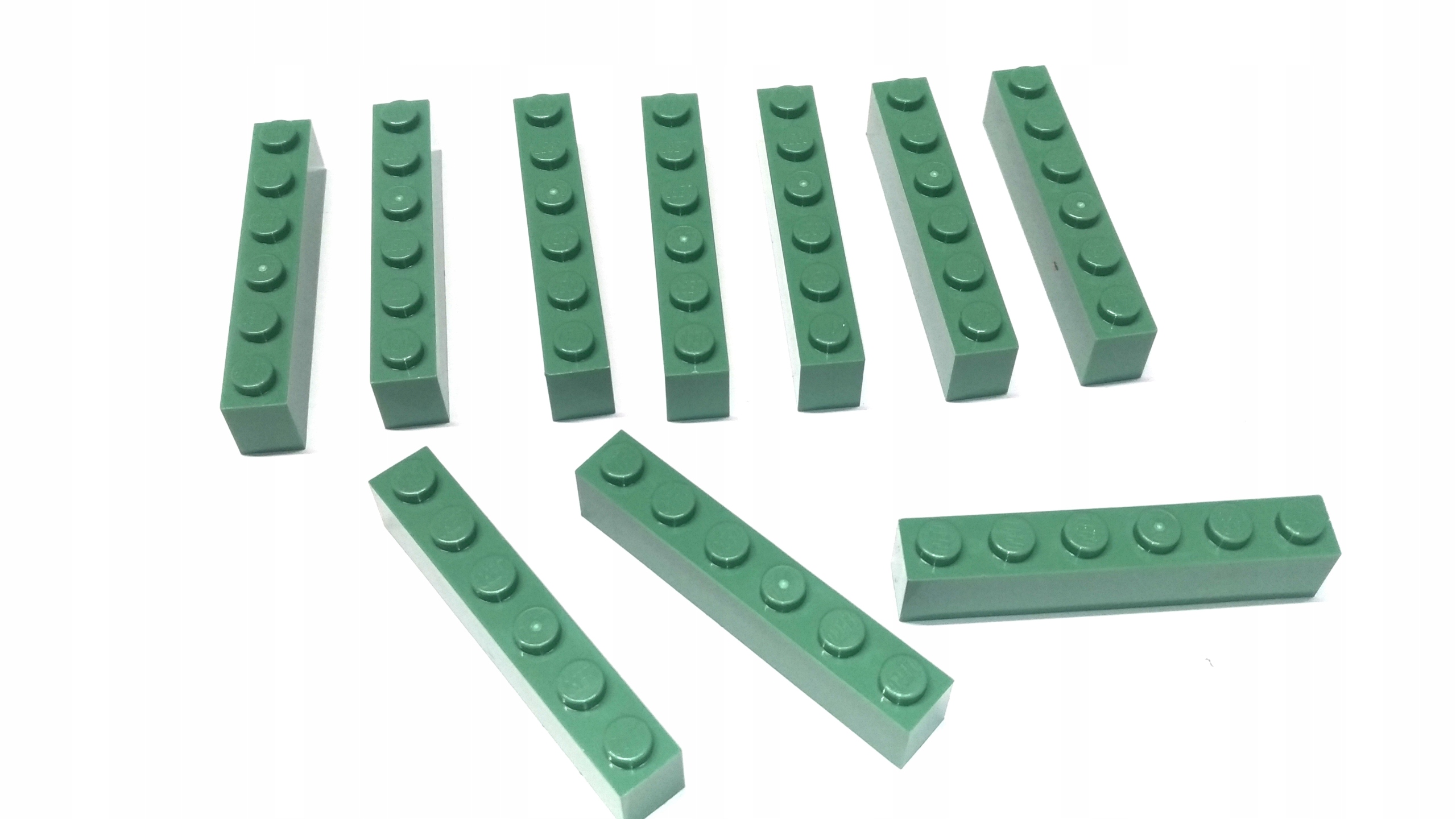 160a. Lego 3009 Sand Green 1x6 10szt cegła brick 1 435f6f62b1e5a624bb8a50d9309accf1