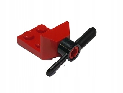 007C2. Lego samolot Śmigło czerwono - czarne 3481 3480 - płytka 2x2 ogon 1 b67154e8df87649e5d44e3c9f471d5d9