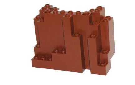 130bf. LEGO skała ściana 6082 góra brązowa 1 2df7dcd0810e00d0000db908ee15fa5d