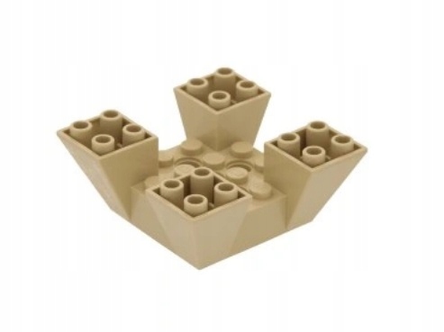 279e1. Lego castle mur 30373 4143349 skos 6x6x2 piaskowy tan - 1 szt 1 ce077218fa0190862079a0fc8053410d