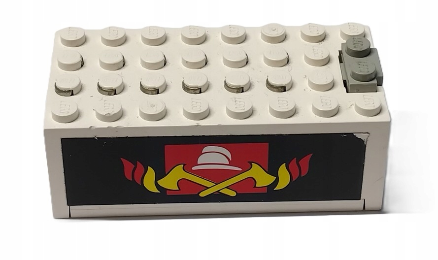 063G4a. LEGO elektryka 4760c pojemnik na baterie battery 9V biały straż 1 dc00cde9e371816e2cdf8ec7da26d313