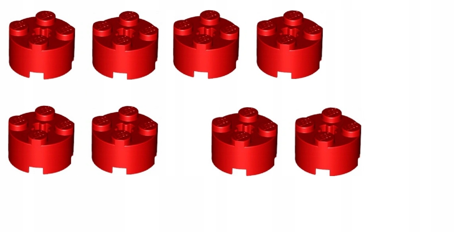087j. Lego 2x2 Round 6143 -8 szt czerwone 1 7acacfa942e87bf60f72ecf9a917cfc2
