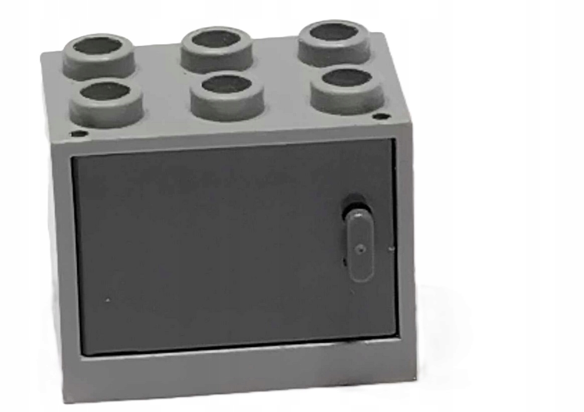 133F6. LEGO skrzynia kontener szafa szafka z drzwiczkami 4532 4533 szary 1 4d35b4d6e3163ae8023d4e5a8e5cff2b