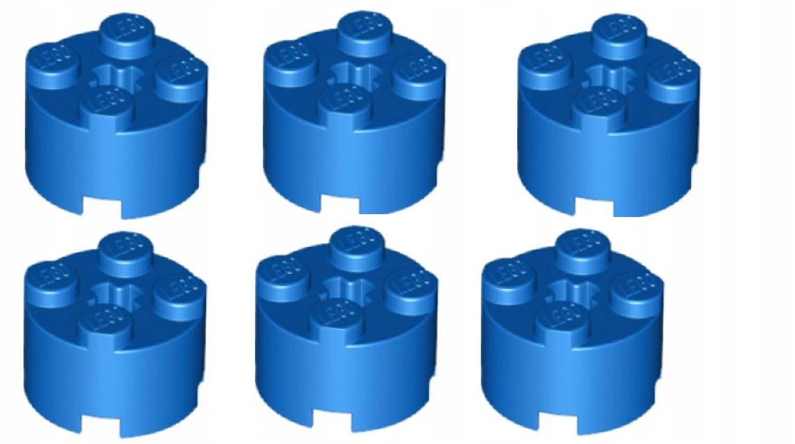 087g. Lego 2x2 Round 6143 -6 szt niebieski 1 c5ae7afaa2740760164bbc97efd4d363