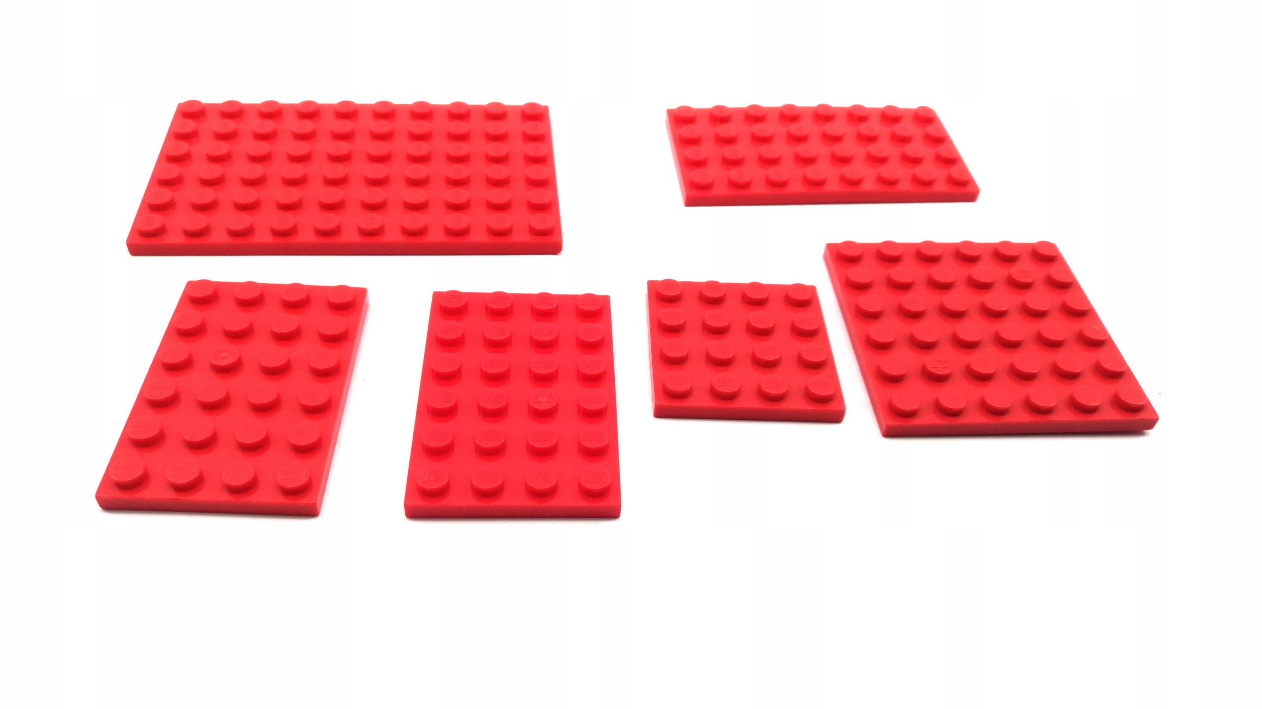 142sb. Lego płyty cieńkie czerwone 6 szt 1 dc2d7cb4bf367a8231c589405d4f193a