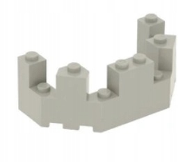 279d4 Lego castle mur baszta wierzy 6066 - 1 szt szary old jasny 1 1c41e8d58951fb2a1d8b3d8aded68d2c