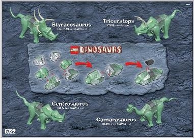 621A2. LEGO dinozaur Styracosaurus 6722 pojemnik i instrukcja komplet 2 4e1f5a55b6175947eb868900c7baf646