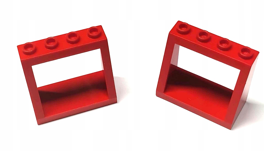 176c1. Lego okno 2352 rama 2x4x3 - 2 szt czerwone 1 a4358179d5ea12eac050751328395fa5