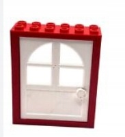 277j2 Lego Fabuland drzwi 62109 LEGO 6235c02 623521 rama czerwony 1 b7b976c967cbe5ba518a259297153e5d