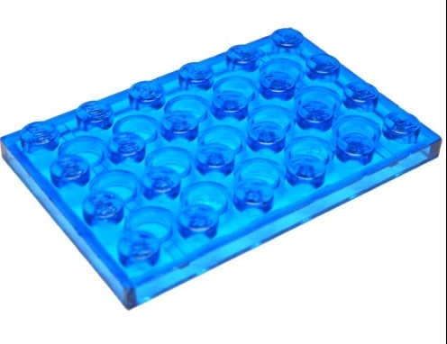 275b. LEGO Płytka 4x6 Trans-blue 3032 1 8010752d35cc9d20c6d8559c399cce0e
