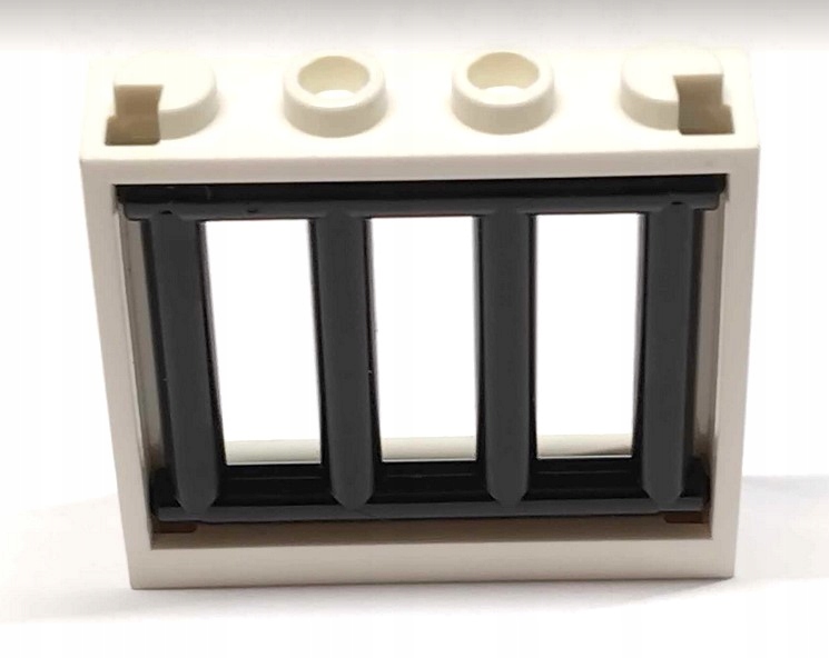 097k1. Lego Krata okno 1x4x3 z kratą 60594 + 62113 rama biała krata czarna 1 19dc959c03752e458beb9a7945ffd360