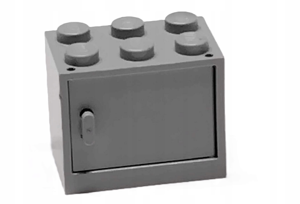 133F7. LEGO skrzynia kontener szafa szafka z drzwiczkami 4532 4533 szary 1 f9954e277b8df1cdf780239ae6cf39df