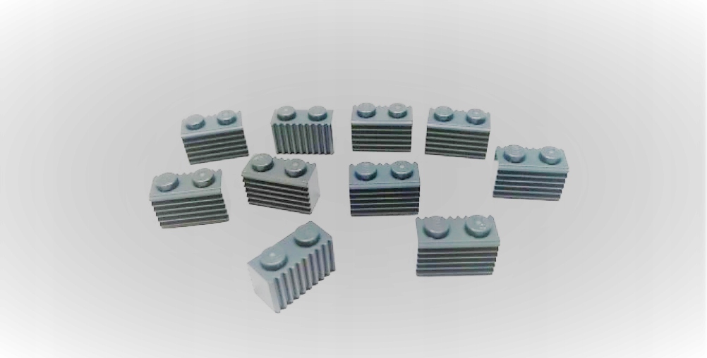 096c. LEGO 1x2 paski 2877 murek szary c - 10 sztuk 1 c667870cf76a7fa97cd452d233df93a0