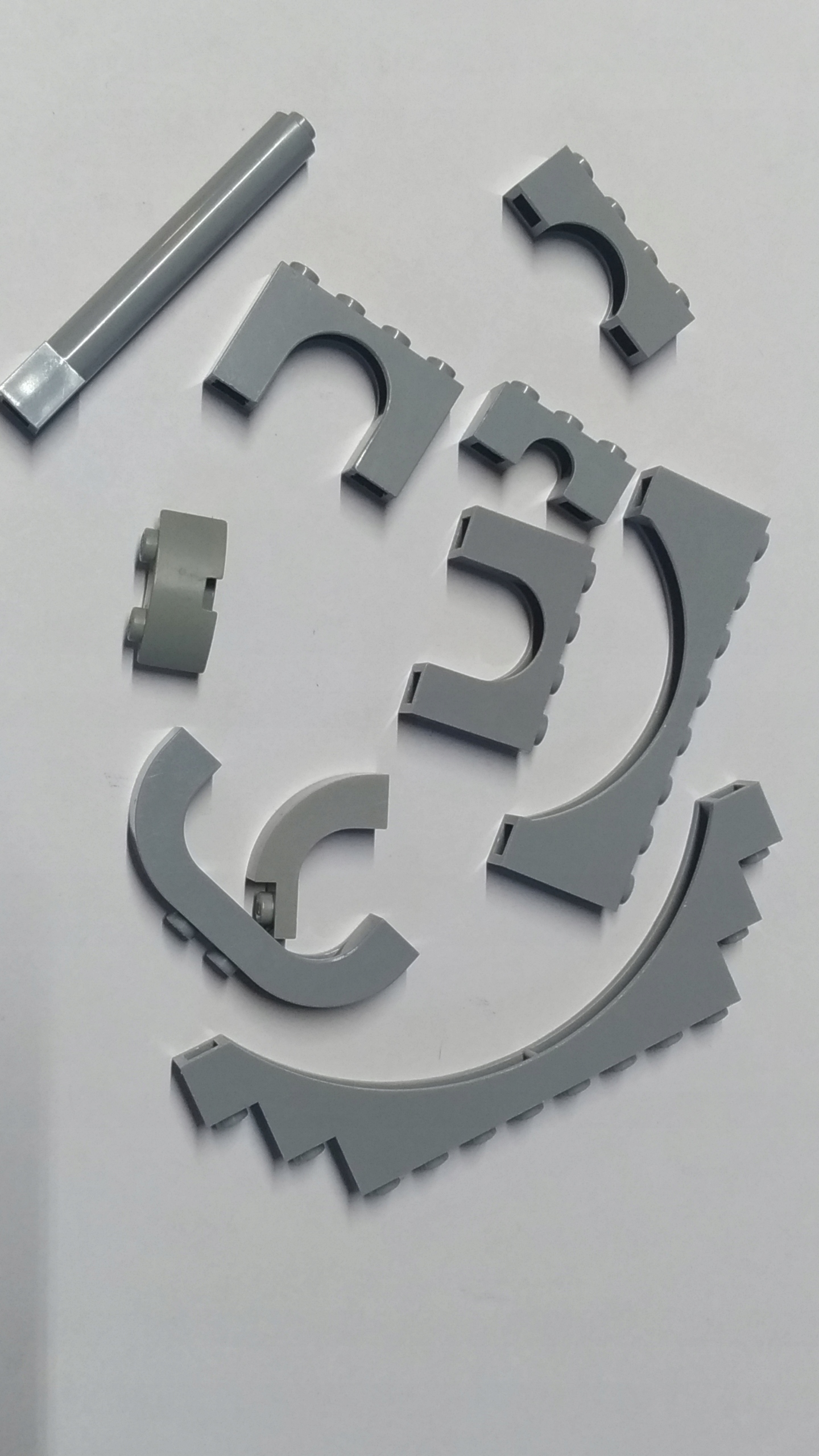 043J. Lego łuk łuki mix10 sztuk szare jasne 3 7453c1427a69a5f77089183d416e446a