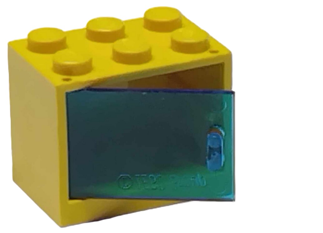 133F5. LEGO skrzynia kontener szafa szafka z drzwiczkami 4532 4533 żółta 1 e70c0d3479f4ada002acdb04b47ae797