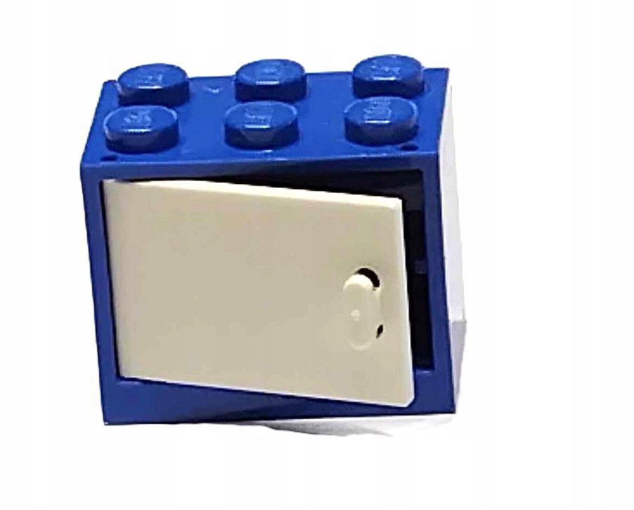 133F12. LEGO skrzynia kontener szafka z drzwiczkami 4532 4533 niebieska 1 5fa90559e8537277a4658e0a46114f8d