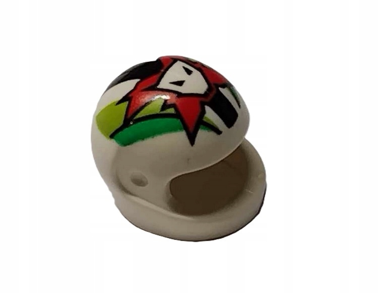 153G28. Lego kask motocyklowy 2446 nadruk 1 szt 1 b2a30e40b4a567ec7697081bec61ba44