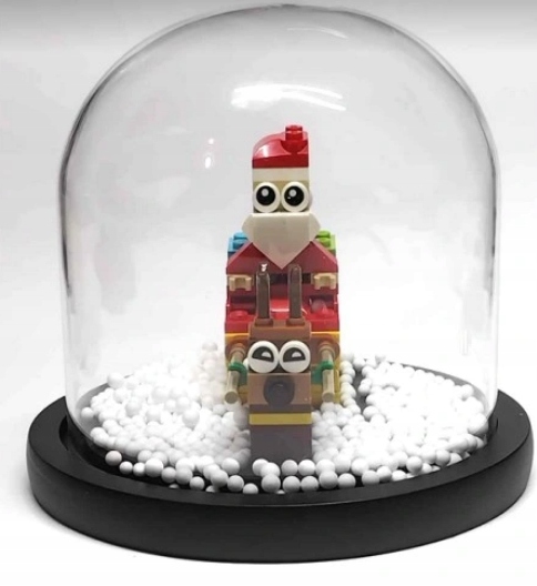 625B1 Lego ozdoba Boże Narodzenie mikołaj i renifert w kopuli szklanej nowy 2 70e74a091b0e6b4bb3891fd7662bc176