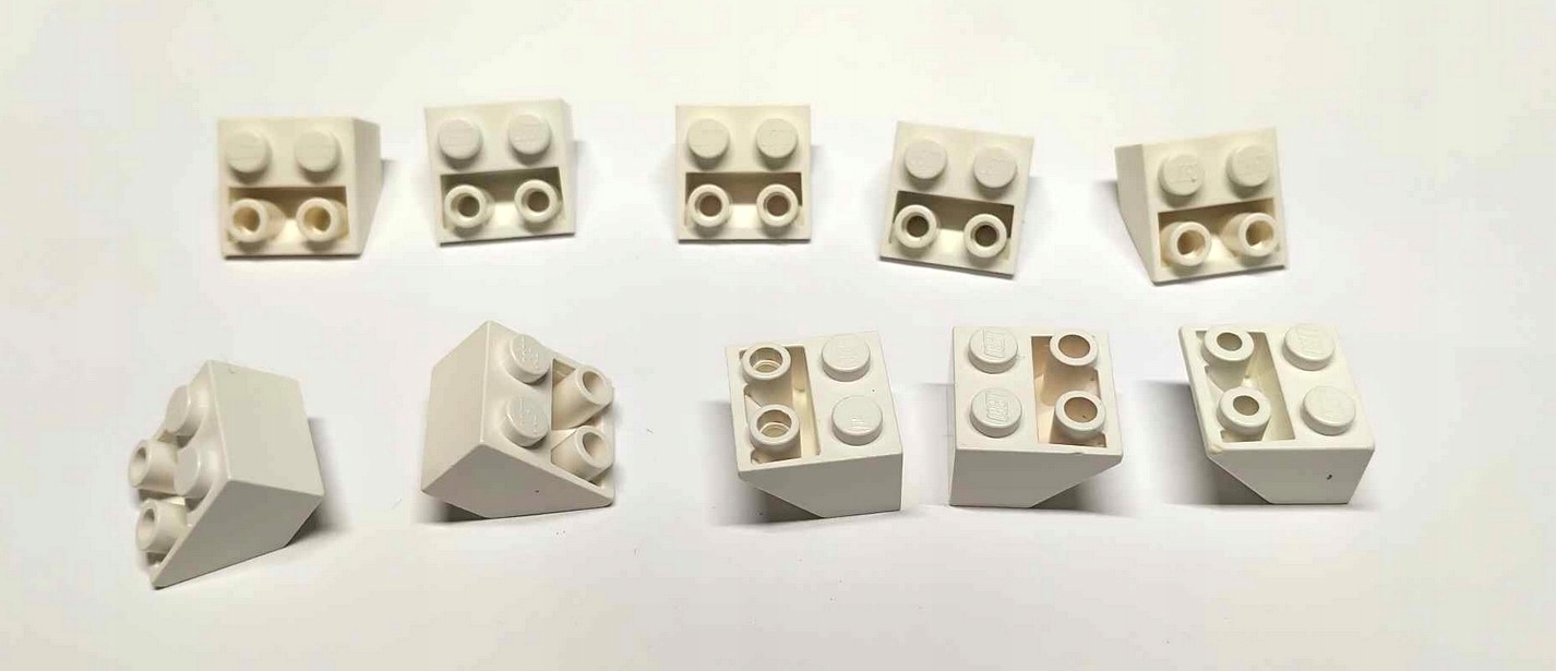448e. lego dachówka 3660 10 szt biała odwrócona - 10 sztuk 1 158aae6fbc1028adf9e0570e3f552386