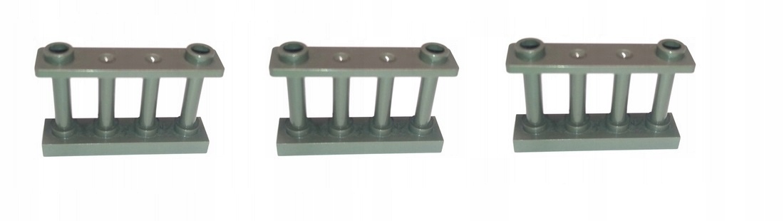 166R. Lego 30055 płotek barierka 1x4x2 szary ciemny - 3 szt 1 db3c59caf4c76cdfe3a78537c07d4a78