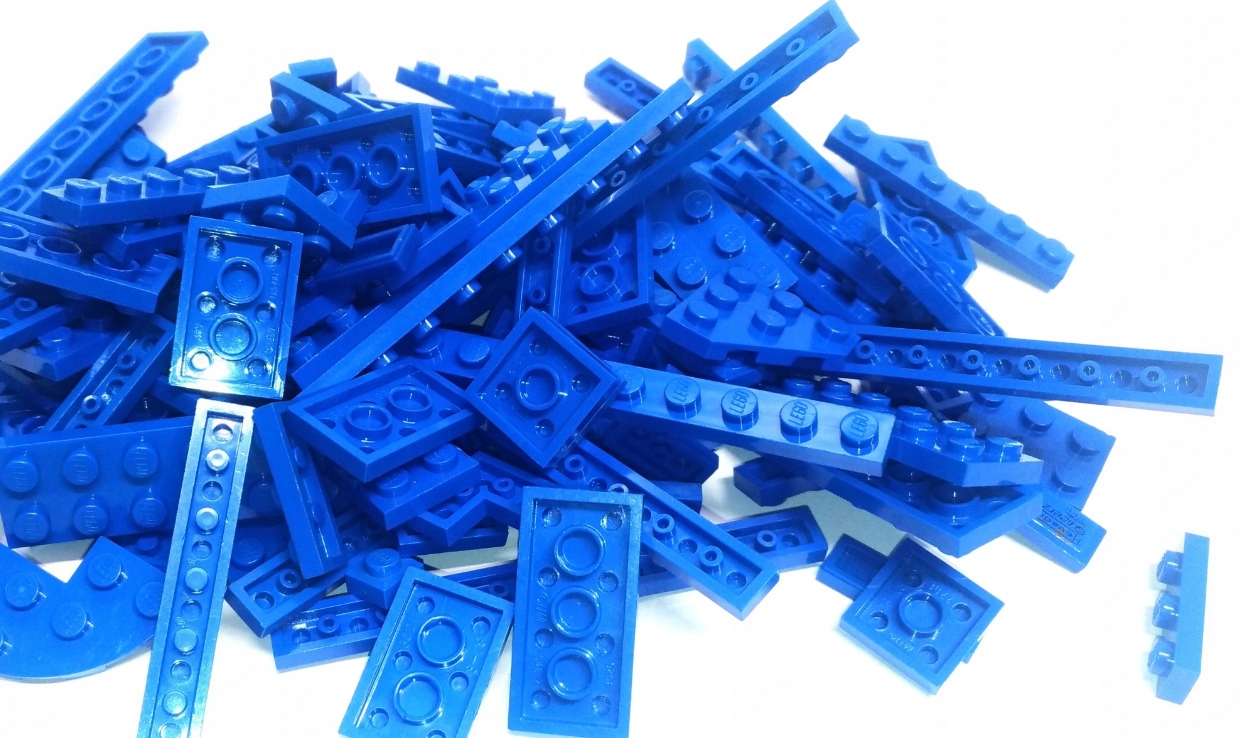 075. Lego niebieskie blue płaskie 100g MIX 0,1kg 1 231a65c485df09c2855aa491a11225c3