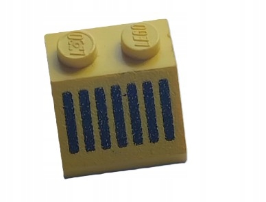 17C4. LEGO Legoland klocek z nadrukiem 3039p05 żółty 1 6f138cf63f9477646459506ada1d369d