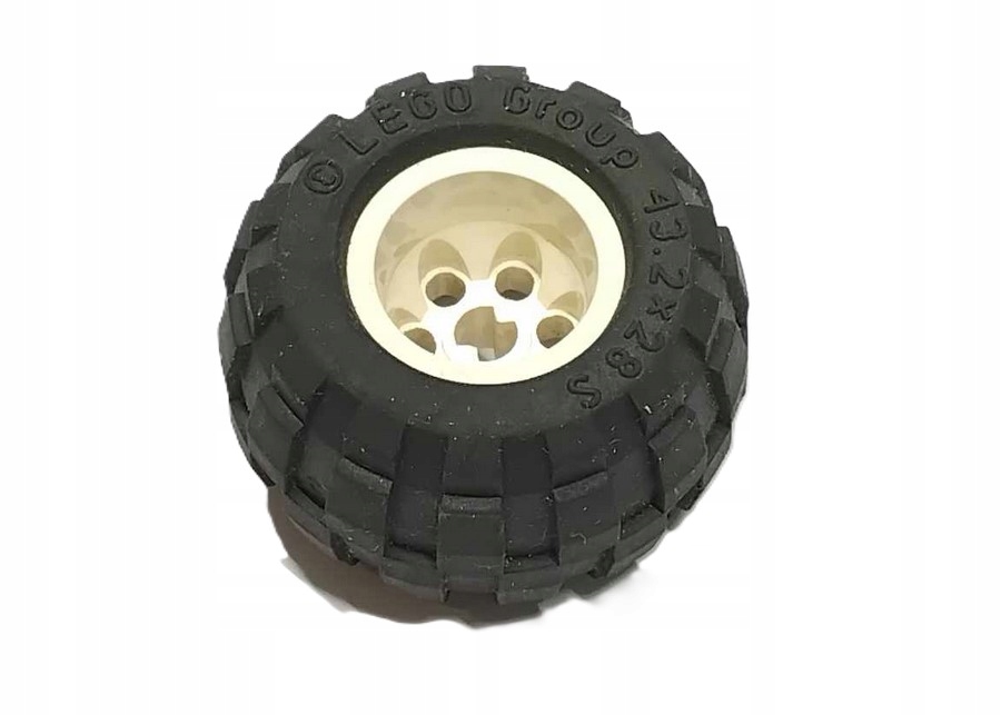 I2b. Lego Technic Koło (opona + felga) 43.2x28S 6580 - biała 1 komplet 1 752a6c3d8e3f4c639cb068874b518d9f