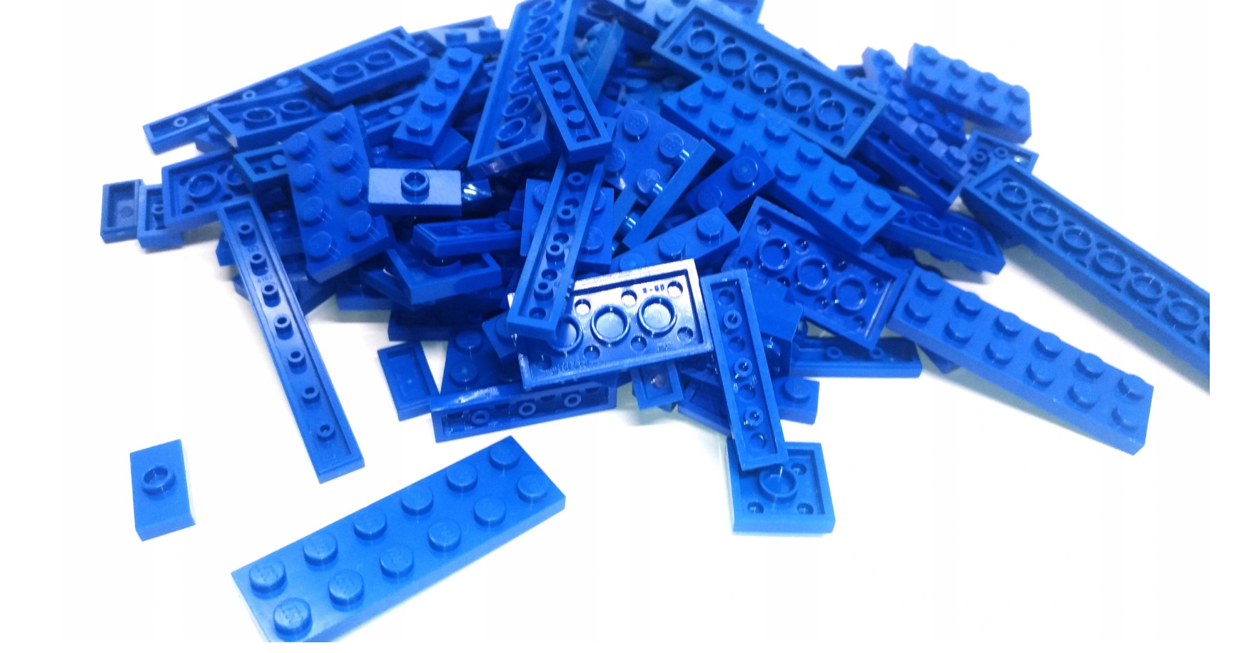 075. Lego niebieskie blue płaskie 100g MIX 0,1kg 3 584e50b81acbb387a242148c85269544