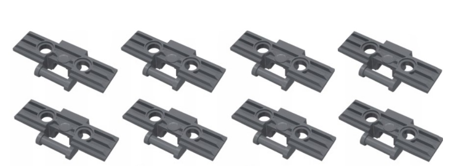 129cc. Lego gąsienica ogniwo 57518 szare 8szt 1 46a3df87c0077b8733b0f35fe2b06cb1