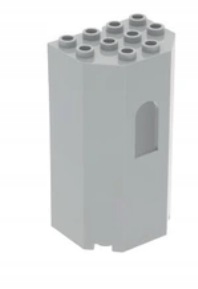 278c4. Lego panel 3x4x6 30246 do zamku zamek szary jasny 1 ba06a7133f7090271ccac286b8befa1c