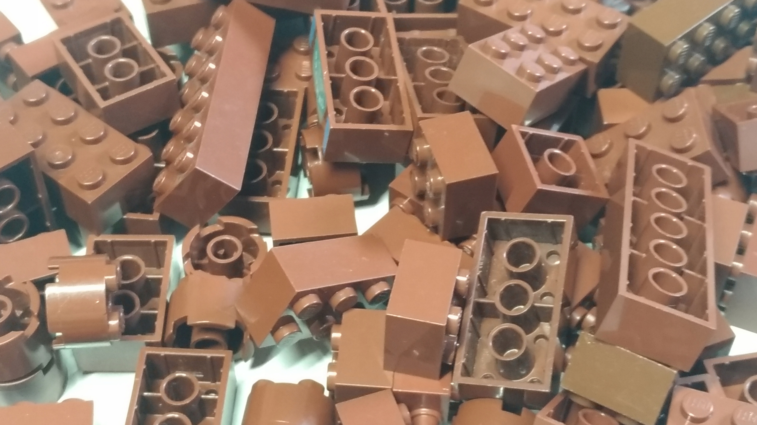 099c. Lego brązowe brąż new i old briksy 2x2 2x4 2x6 2x8 0,05kg 50g mix 1 0767a90838b46eed0000ae9e46d95548