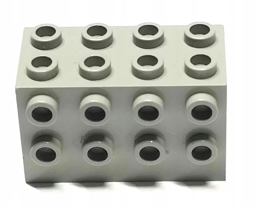 056a1. LEGO system space 2x2x4 klocek z wypustkami szary jasny old 1 18f3d277bbdeadea6cd3c7e4b875013e