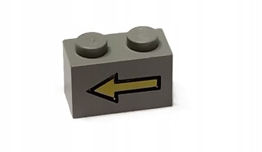 17C1b. LEGO Legoland klocek z nadrukiem 1x2 3004p06 szary old 1 f69eaa9d92dee0e4d99e3b9e73fa485c
